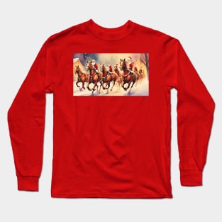 Santa and horses Long Sleeve T-Shirt